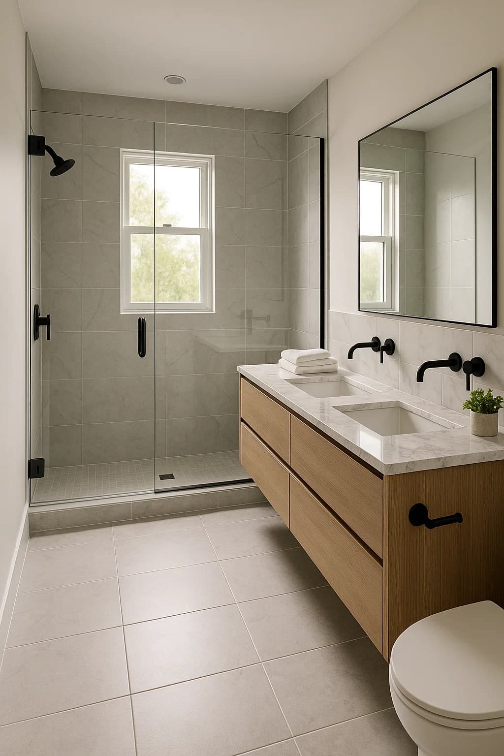 Modern bathroom remodeling
